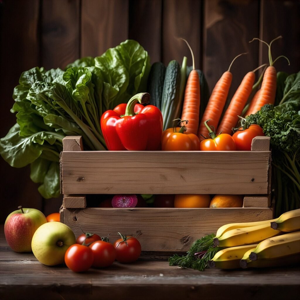 Fresh vegetables and fruit